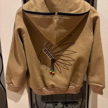 SUNVILLAGE 인디언 자수 울 바시티 자켓