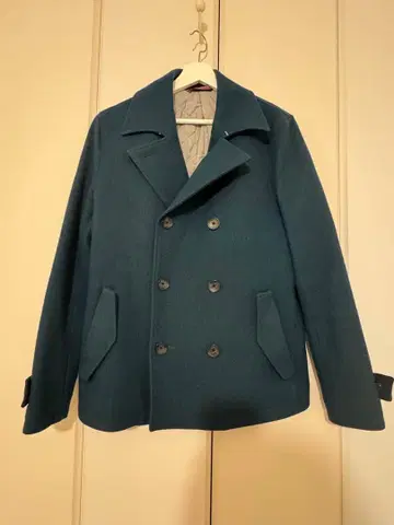 꼼 사 커뮨 다크 그린 울 피 코트