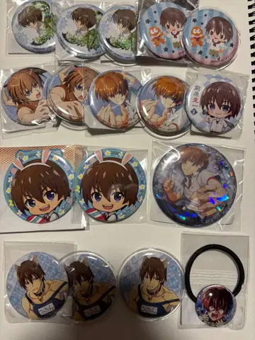 쓰르라미 울 적에 마에바라 케이이치 캔뱃지 머리끈