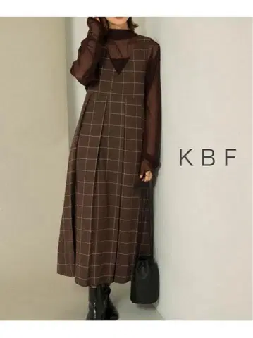 KBF 어반 리서치 BIG 플리츠 오버롤 스커트