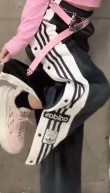 adidas 사이드스냅 조거 팬츠 블랙