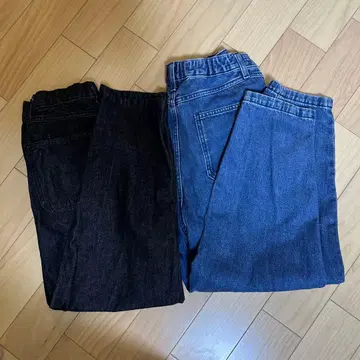 나무 열매로 만든 카포크 혼방 데님 배럴 팬츠 2종