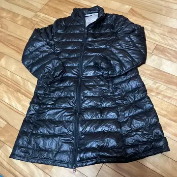 블랙 다운 코트 스탠드 카라