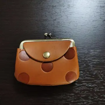 Kanmi. 오렌지 도트 무늬 코인 케이스
