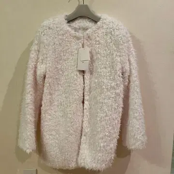 아이보리 플리스 보아 자켓