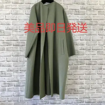 TONAL 올리브 그린 노카라 코트