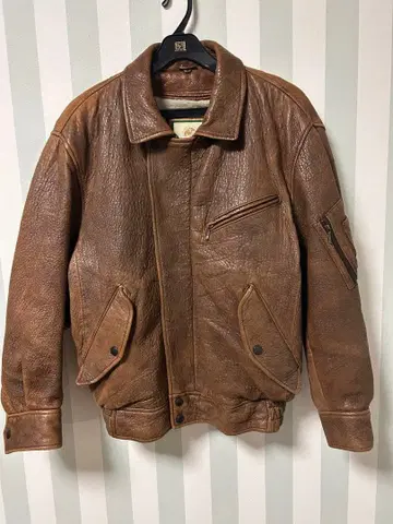 MEN'S ROBO A-2 자켓 짧은 기장 무스탕 라이너 포함 램스킨