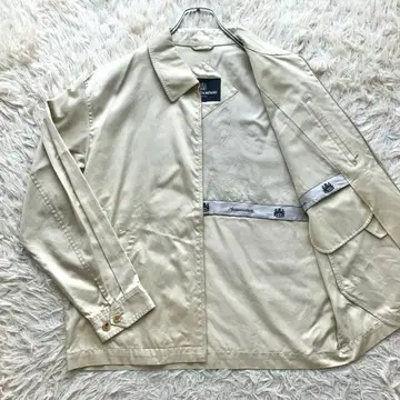 [ 초레어 사이즈 XL ] 아쿠아 스큐텀 블루종 베이지 지퍼 자수 로고