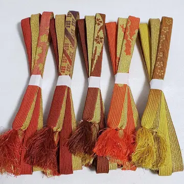 (0646)허리띠 5점 묶음 판매 오비끈 기모노 일본 의류 잡화