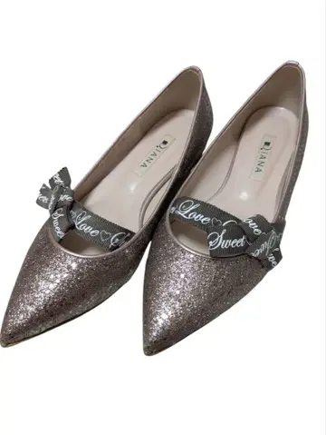 DIANA 글리터 플랫슈즈 핑크