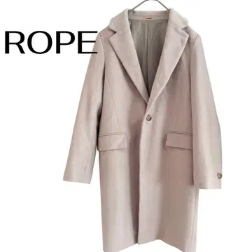 ROPE 롱 코트 캐시미어 혼방 핑크 베이지 베이지