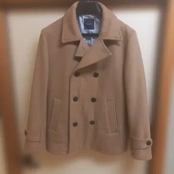 새상품급 브라운 더블 브레스트 코트 L