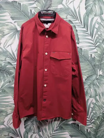 특가 타미힐피거 오버 셔츠 벽돌색으로 멋스럽게.