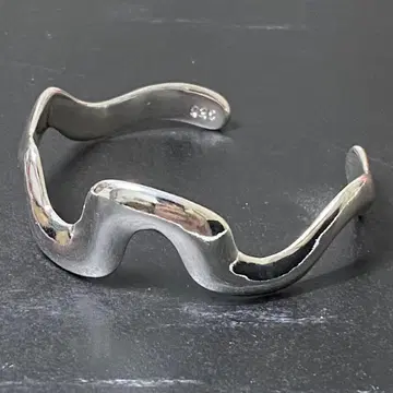 웨이브 커브 실버925 뱅글 팔찌 실버 b015