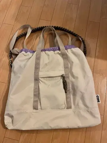 BEAMS 숄더백 베이지/퍼플