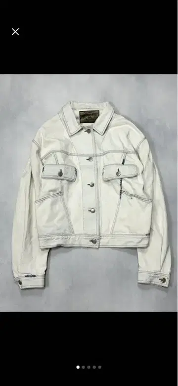 화이트 데님 자켓