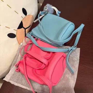 숄더백 미니백 핑크는 미사용품 블루는 키링 포함