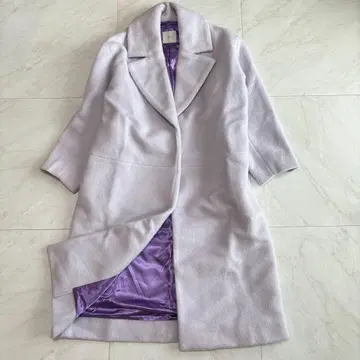 Limue 리 울 혼방 라벤더 코트 프리 사이즈