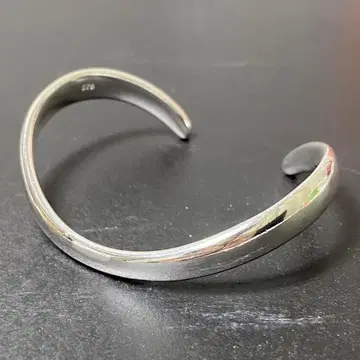 웨이브 커브 실버925 뱅글 팔찌 실버 b016