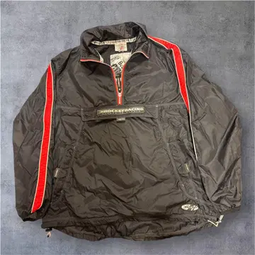 레어 ROCKET RACING 나일론 자켓 XL(L) 블랙/빨간색