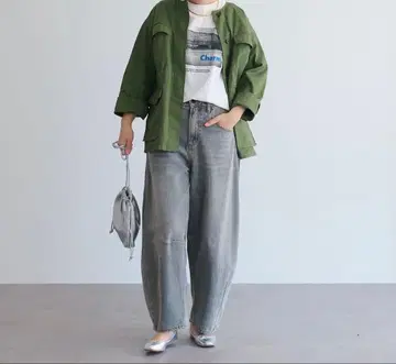 데님 커브 렉 팬츠 그레이 팔 옷장