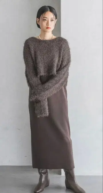 라메 샤기 2P 세트 원피스 A part by 아파트바이 원피스