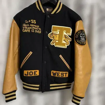 컨디션 최상 리얼맥코이 풀 레터 바시티 자켓 아워드 자켓 38