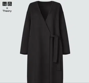 [택 포함 새상품] 유니클로 x 띠어리 루즈핏 울 블렌드 코트 블랙 M