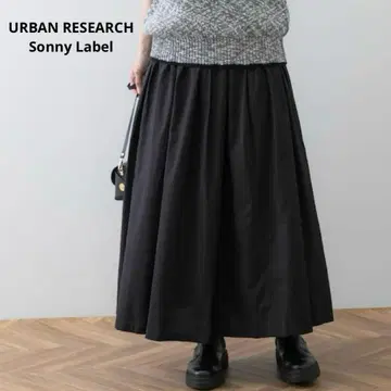 택 포함 새상품 서니 라벨 소프트 코튼 포플린 스커트 블랙