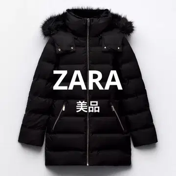 [ ZARA ] 후드 부착 세미롱 다운 자켓