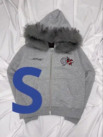 9090 Ed Hardy 90 로고 퍼 집 후디