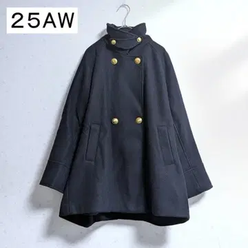 25AW SHIPS 울 라이크 저지 멜톤 2WAY P코트