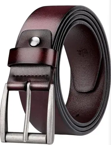 [천연 가죽] 다크 브라운 가죽 벨트 110cm 튼튼함 조정 공구 포함