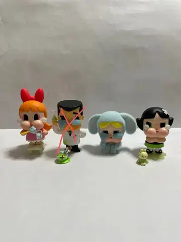 파워퍼프걸 피규어 4체 세트