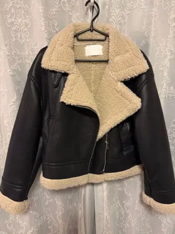 Chico 보아 가죽 라이더 자켓