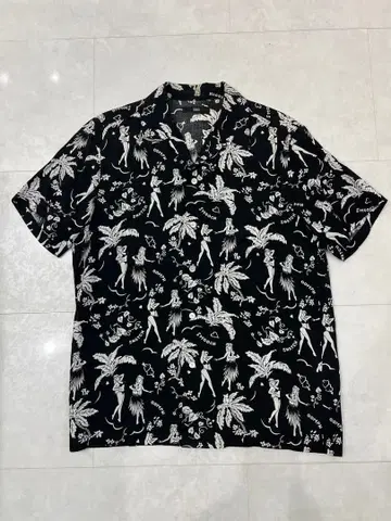 RAGS 하와이안 프린트 반팔 셔츠