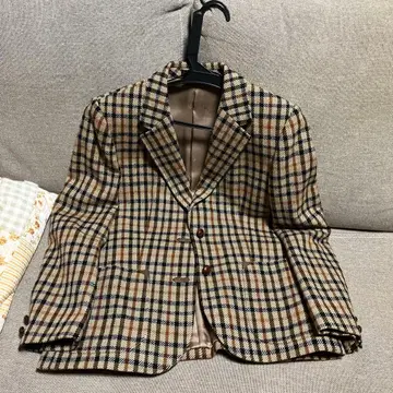 DAKS 테일러드 자켓 체크 코트