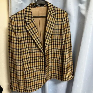 DAKS 테일러드 자켓 체크 코트