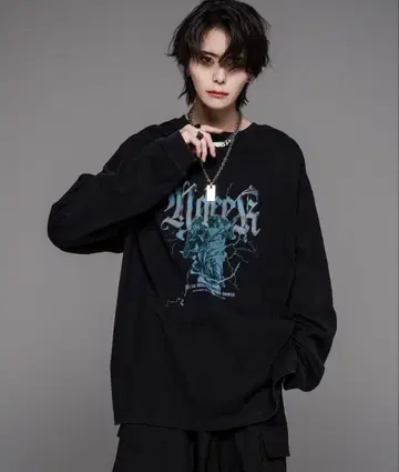 ADRER 빈티지 밴딩 T셔츠 긴팔 블랙 M 사이즈