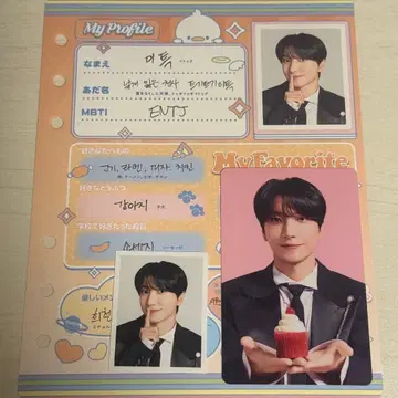SUPER JUNIOR 프로필북 디저트 플레이트 트레이딩 카드 이특