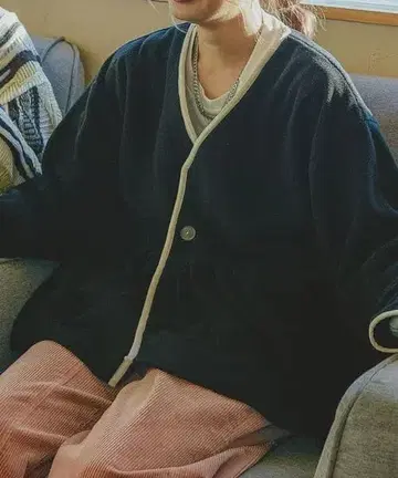 새상품급 niko and - 니코앤드 시부리카 플리스 가디건