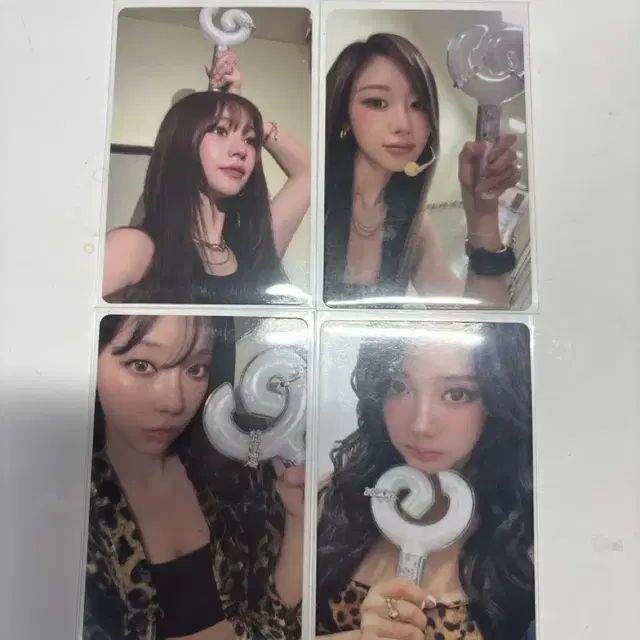 에스파 윈터 지젤 닝닝 카리나 응원봉 포토카드 일괄 세트