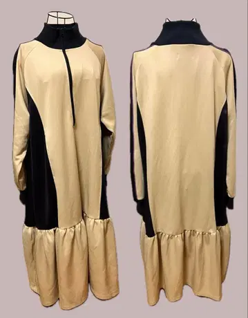 폴크시 저지 원피스 롱 원피스 루즈핏