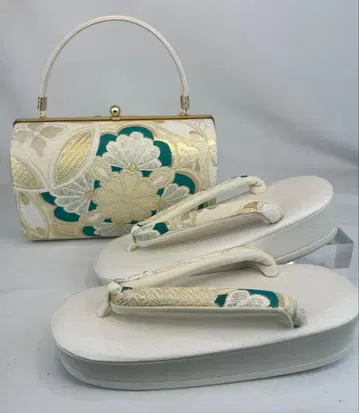 순수 실크 오비 후리소데 통굽 조리 백 세트