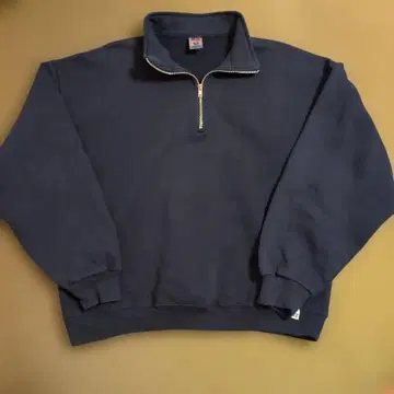 90s00s 러셀 애슬레틱 하프 지퍼 맨투맨 네이비 L