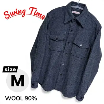 [ 추천 ] Swing Time 울 셔츠 자켓 M 일본제 아메카지
