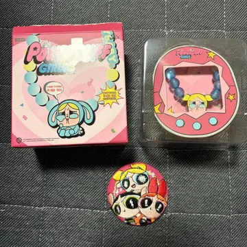 파워퍼프걸 버블 스트랩 자수 캔 배지