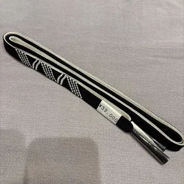 블랙 화이트 스트라이프 기하학 패턴 허리띠 33,000엔