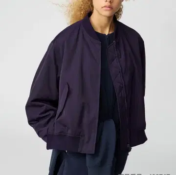 UNIQLO C 보머 자켓 다크 퍼플