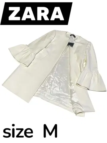 새상품 자라 ZARA 노카라 자켓 M 화이트